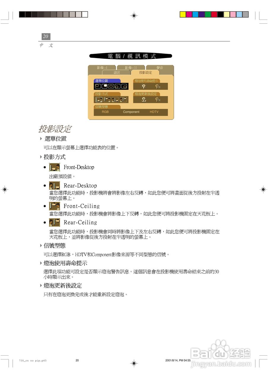 Optoma奥图码 EP730投影机说明书:[3]