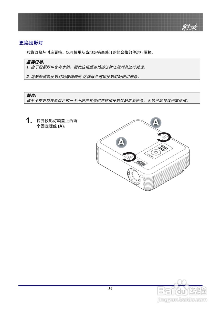 奥图玛投影机EP774型说明书:[4]