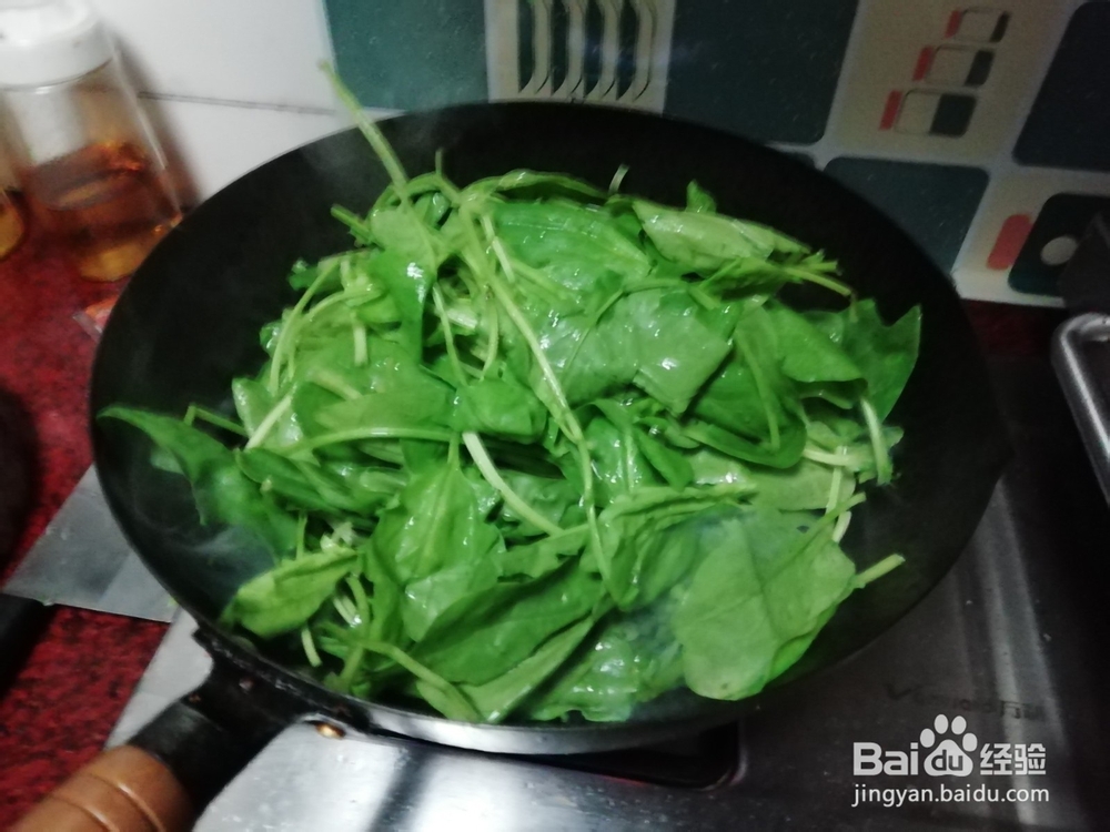 蒜香小菠菜的步骤