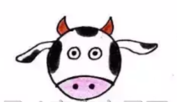 简笔画-小奶牛