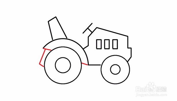 简笔画--拖拉机机头怎么画