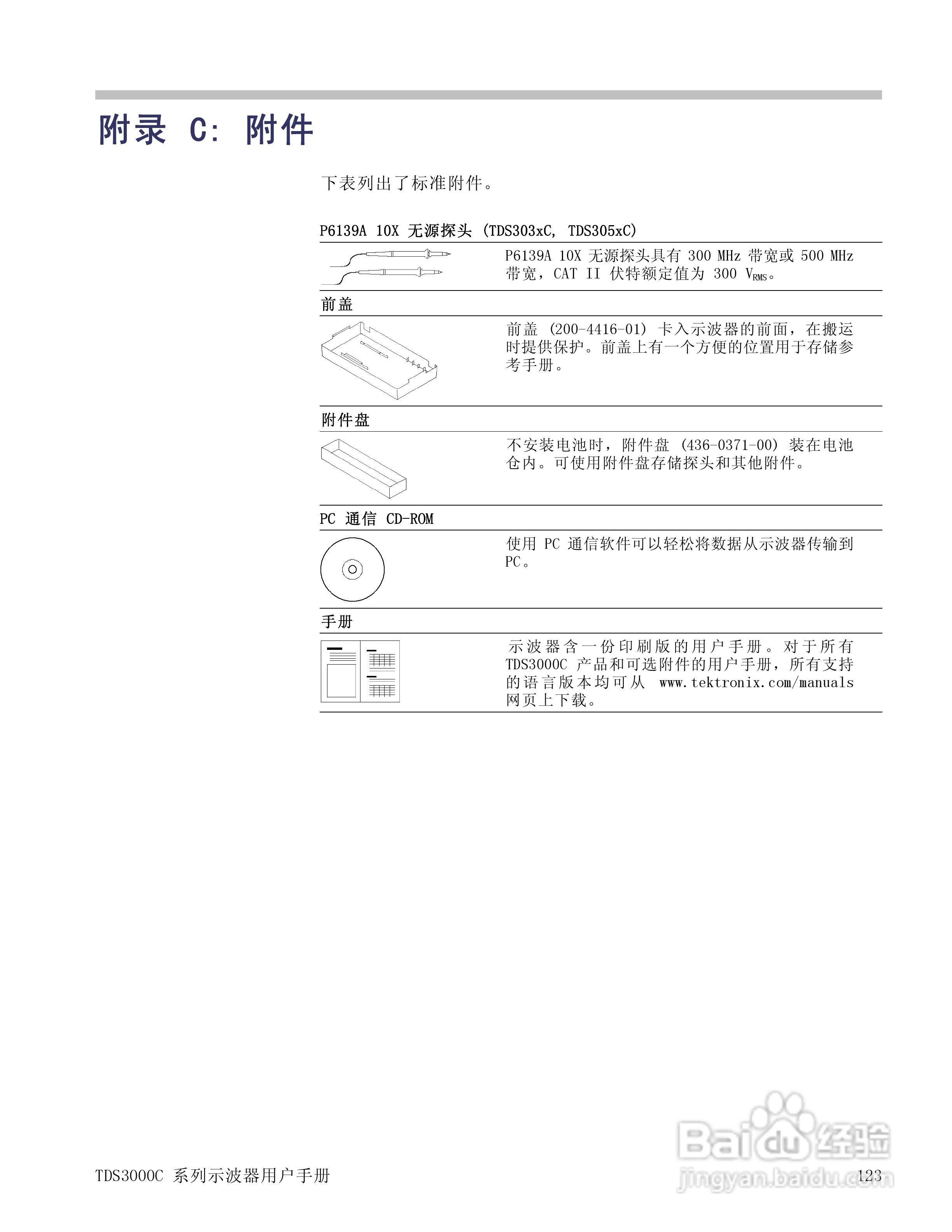 泰克TDS3054C数字荧光示波器用户手册:[15]