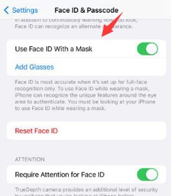 苹果戴口罩解锁怎么设置