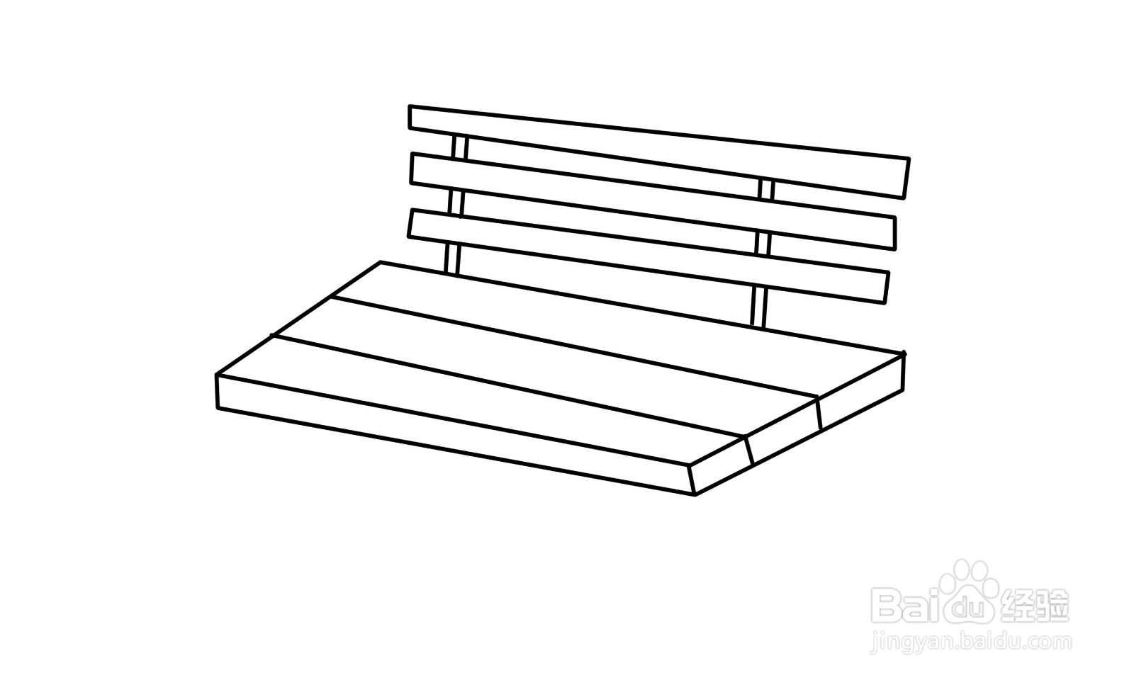 简笔画长凳怎么画?