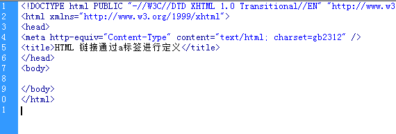 <b>HTML 链接通过a标签进行定义</b>