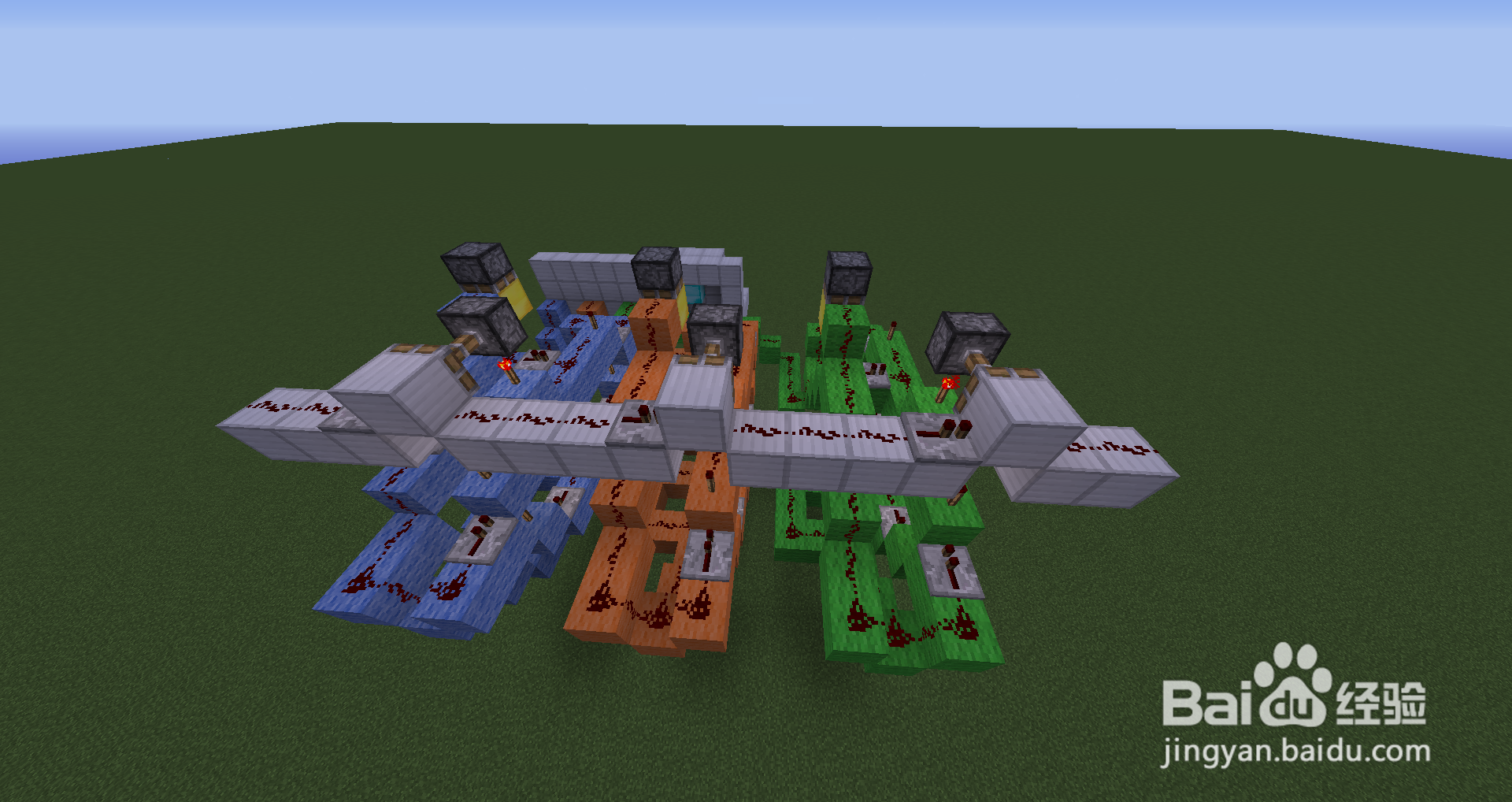 我的世界制作全单键控制密码门(新版)