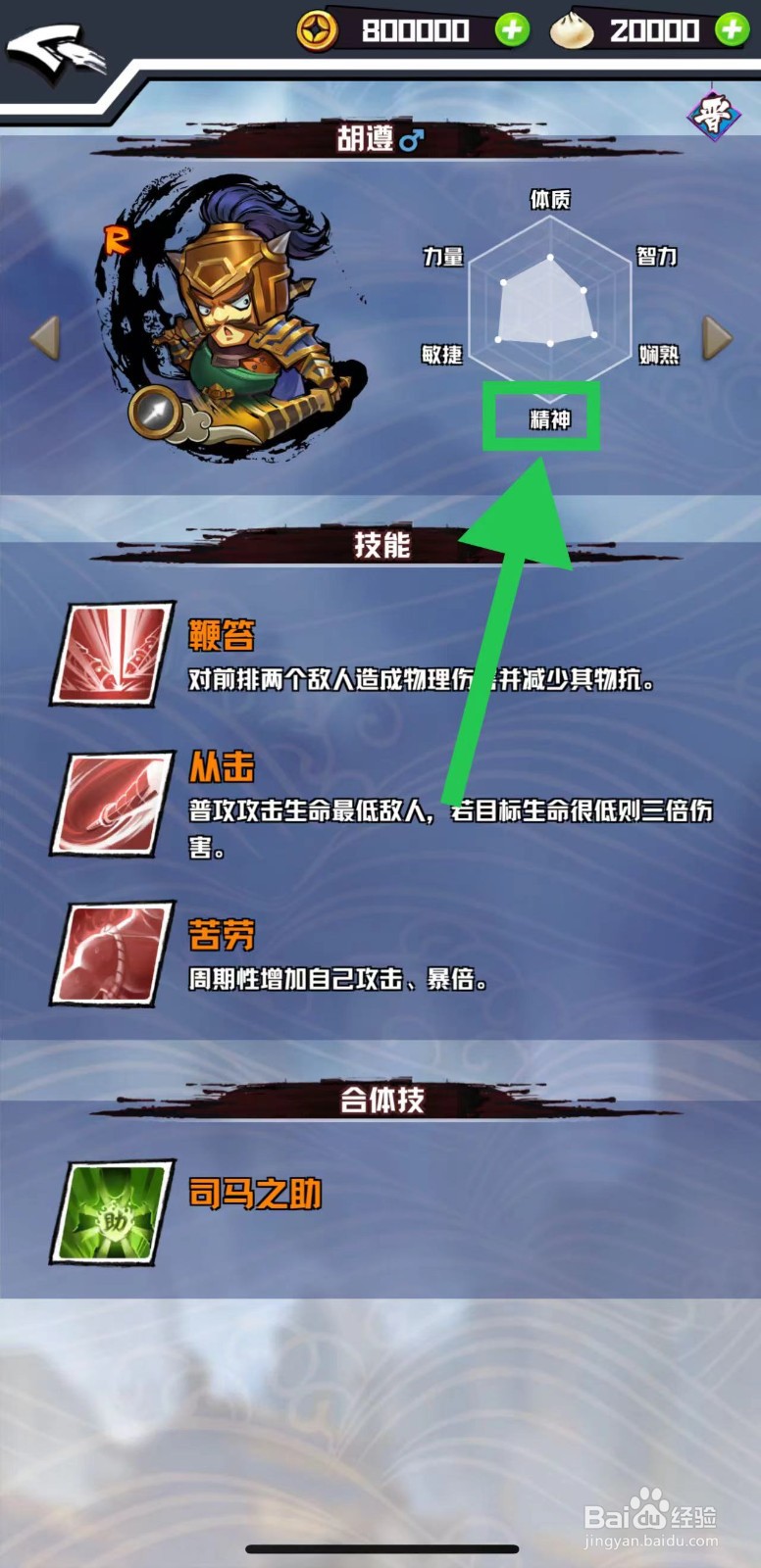 三国志外传怎么查看胡遵的精神