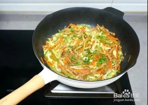 肉丝圆白菜炖粉条