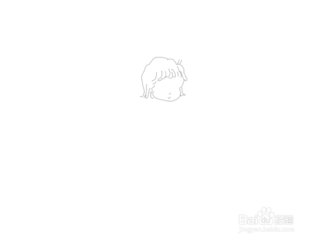 人物简笔画女孩 动漫