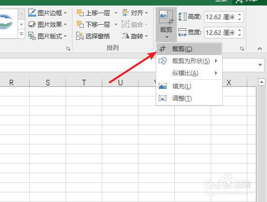 怎么在excel中载剪图片
