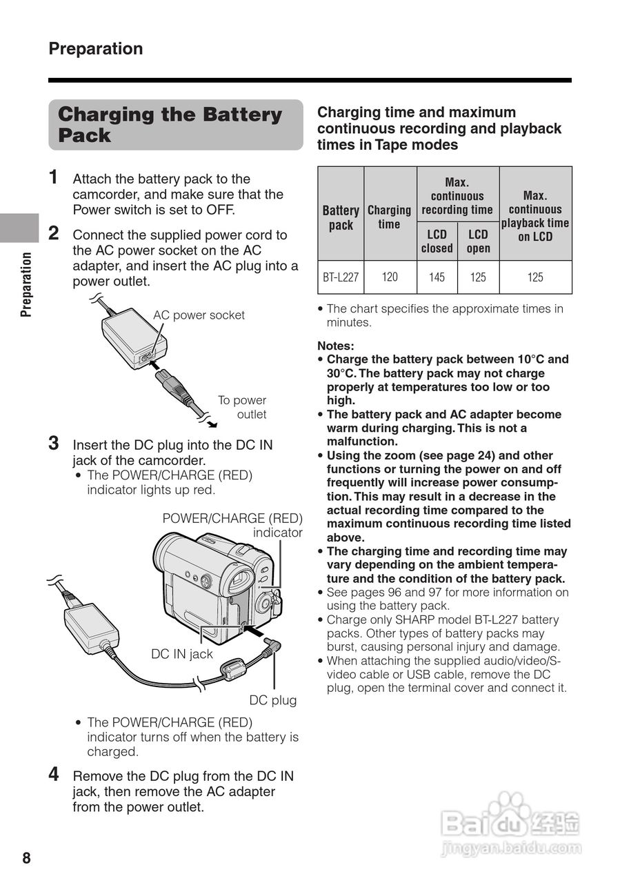 夏普VL-Z400H数码摄像机使用说明书:[2]