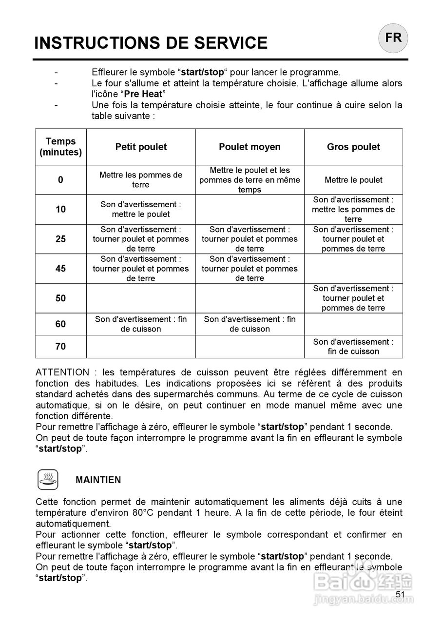 意大利Nardi FEA27D50XN型嵌入式电焗炉说明书:[6]