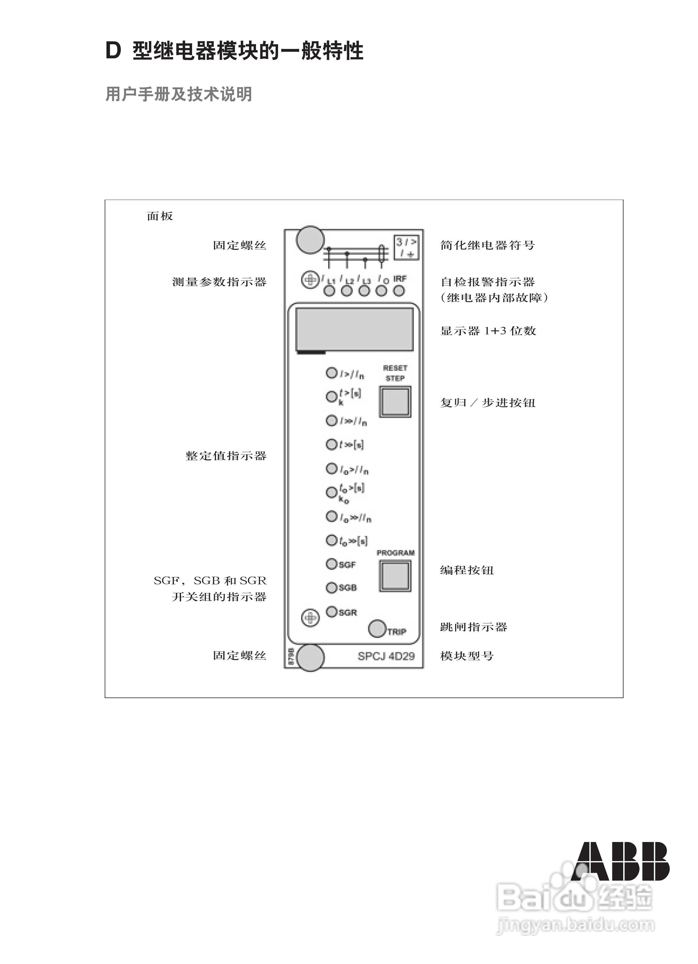 ABB SPAM150C电动机保护继电器模件说明书:[2]