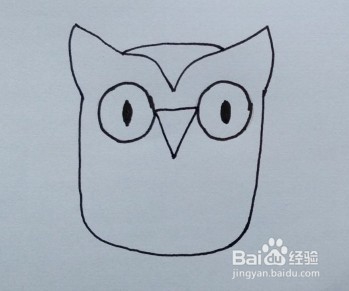 线描画：猫头鹰