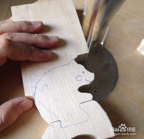 木头diy小熊玩具车