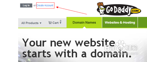 godaddy怎么注册账号