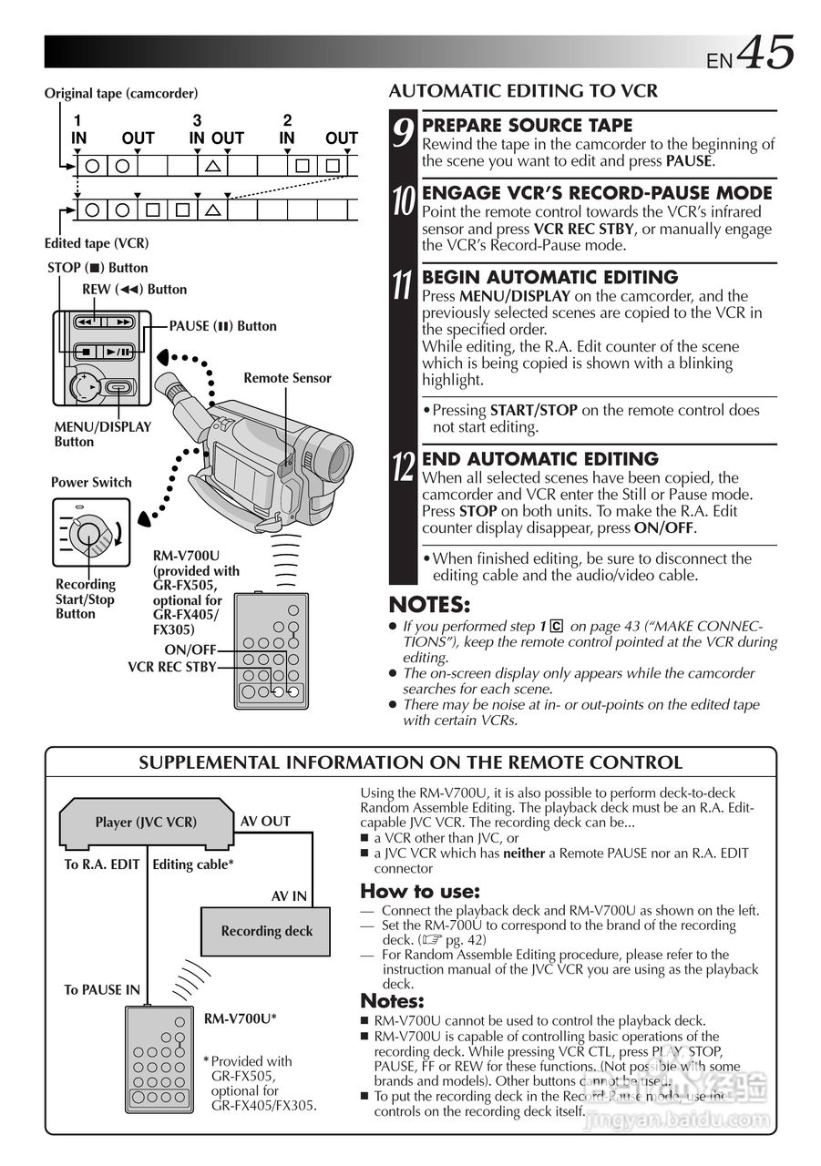 胜利JVC GR-FX505数码摄像机使用说明书:[5]