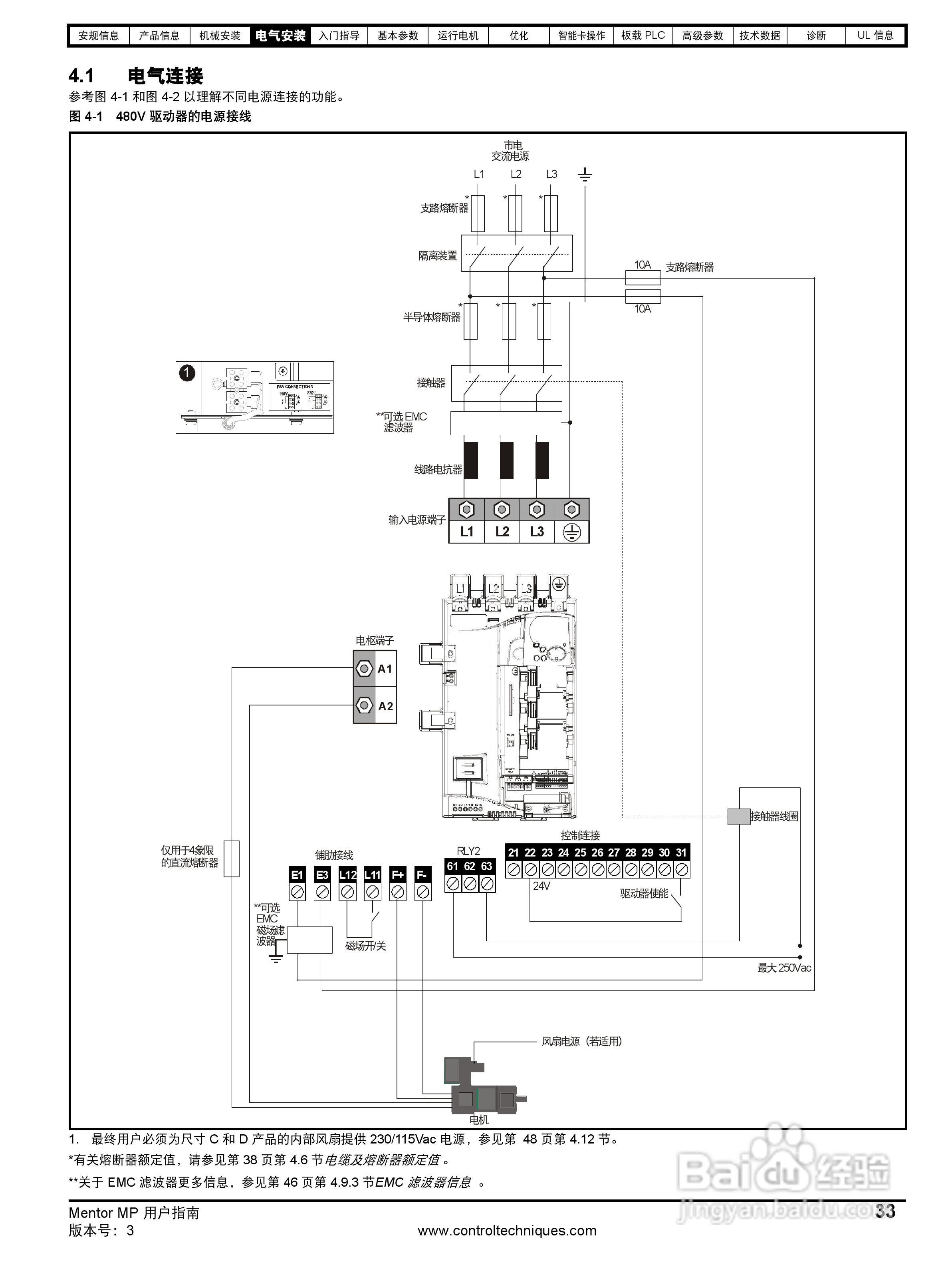 艾默生MP1850A4R直流驱动器中文手册:[4]