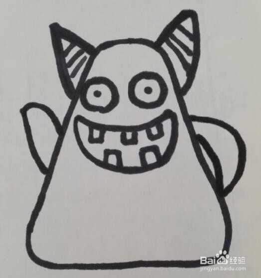 小怪兽的画法 小怪兽的简笔画
