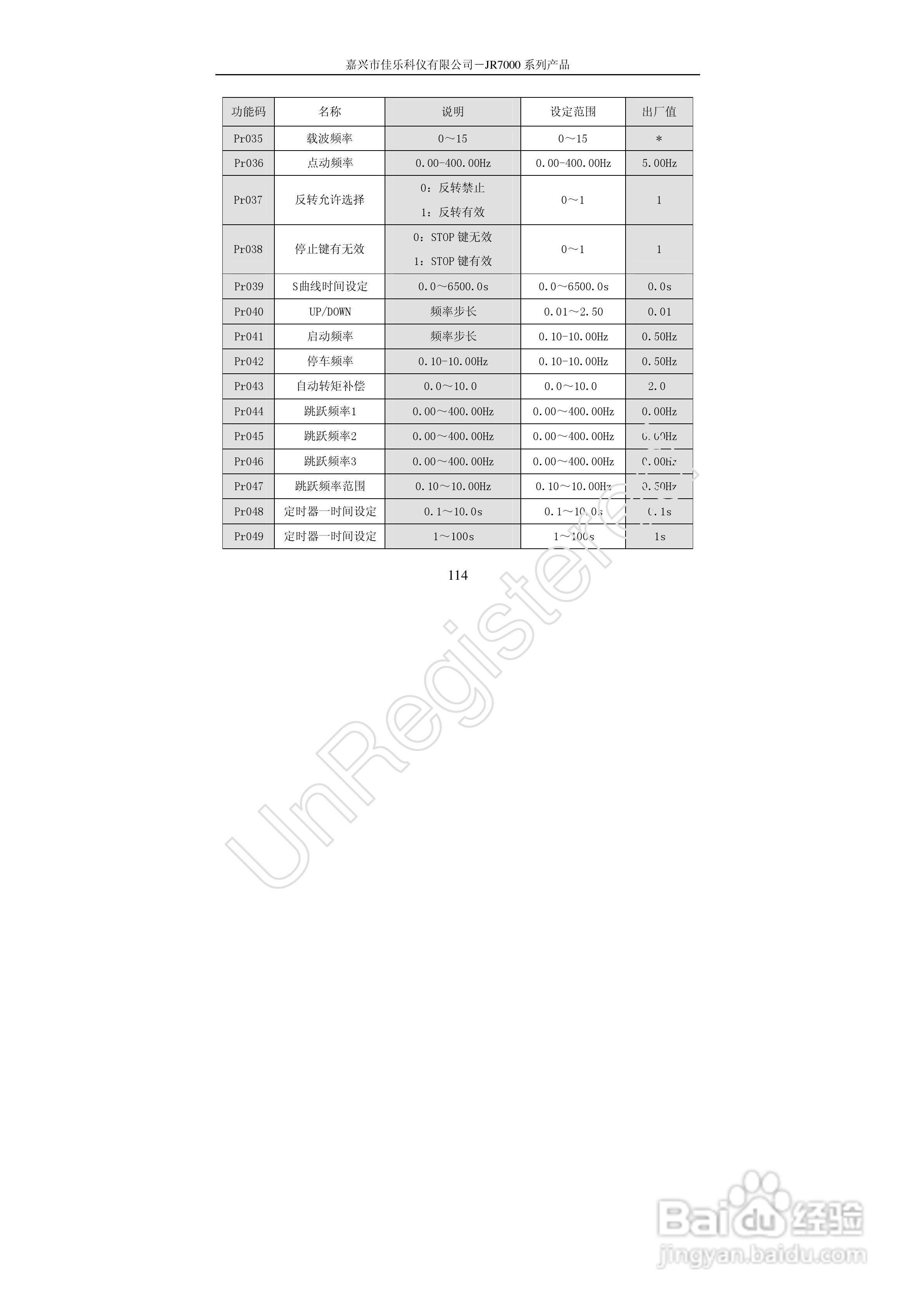 佳乐JR7000-315G-4-1090变频器使用说明书:[12]