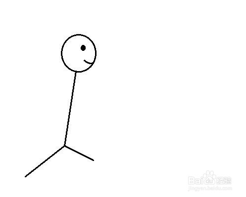 火柴人手捧鲜花简笔画