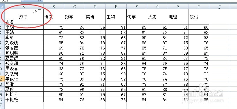 EXCEL表格双斜线表头如何做