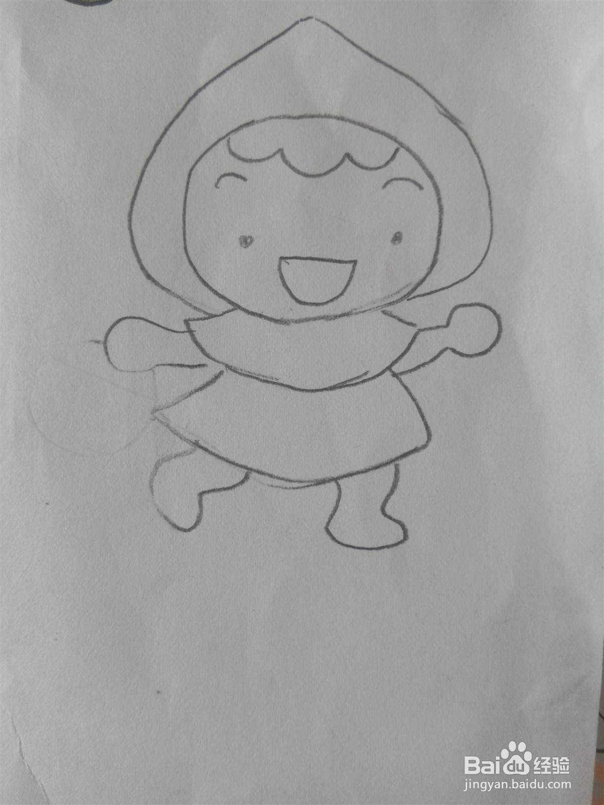 小红帽的简笔画怎么画