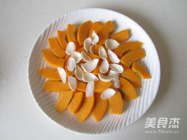 桂花南瓜蒸百合