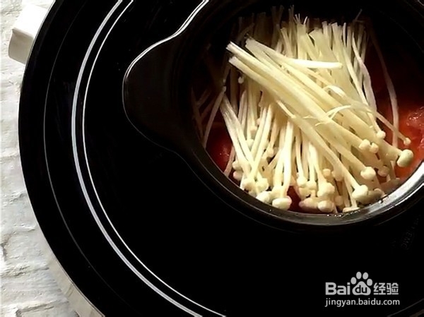 教你做西红柿金针菇豆腐