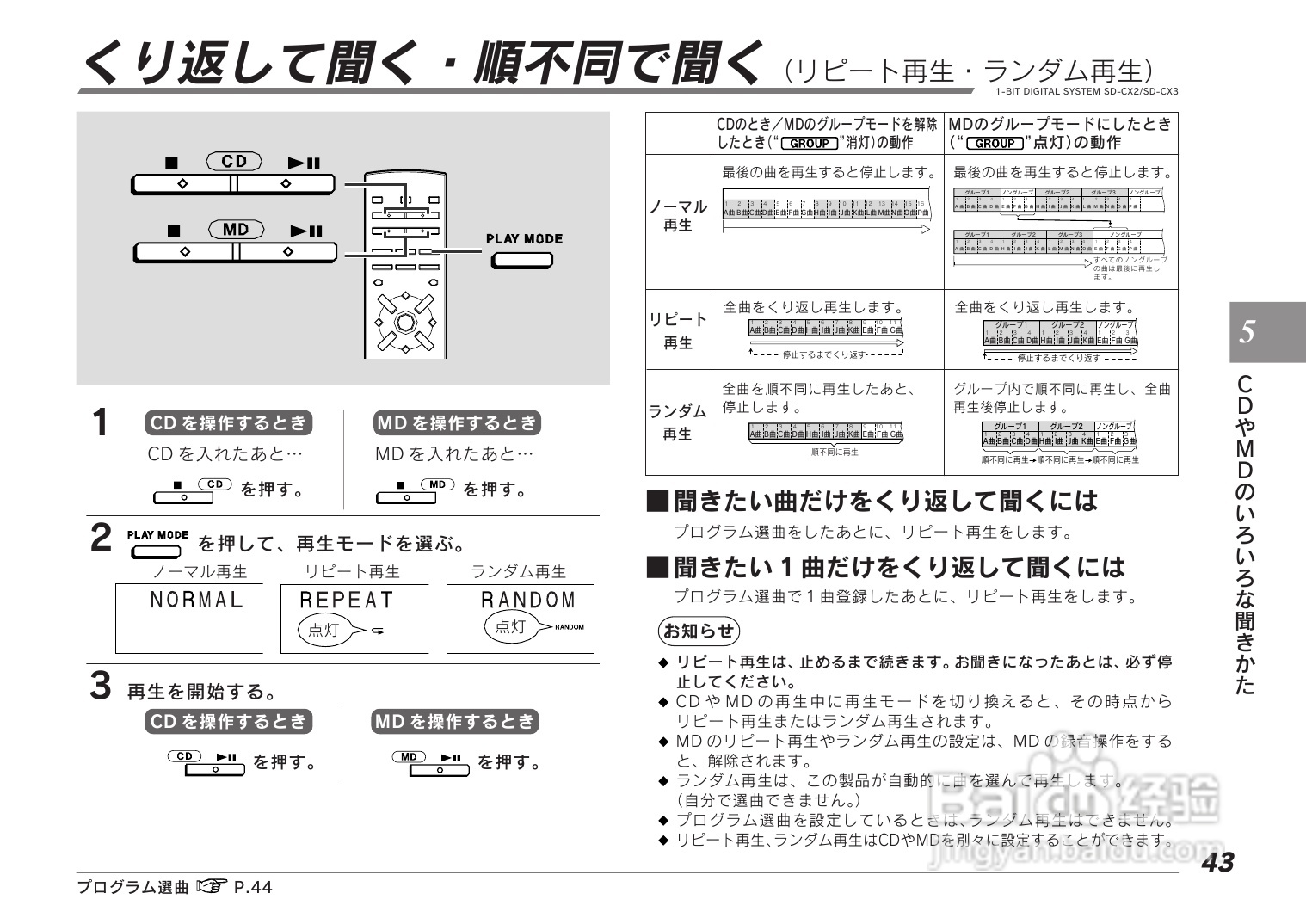 SHARP SD-CX2/CX3音响使用说明书:[3]