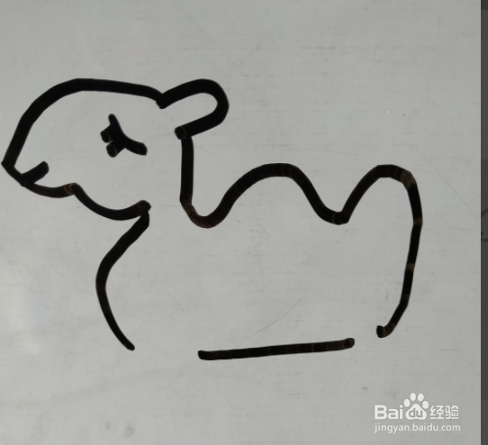 如何画骆驼的儿童画