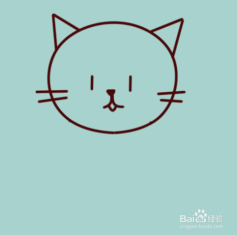 如何手工画小猫的简笔画?