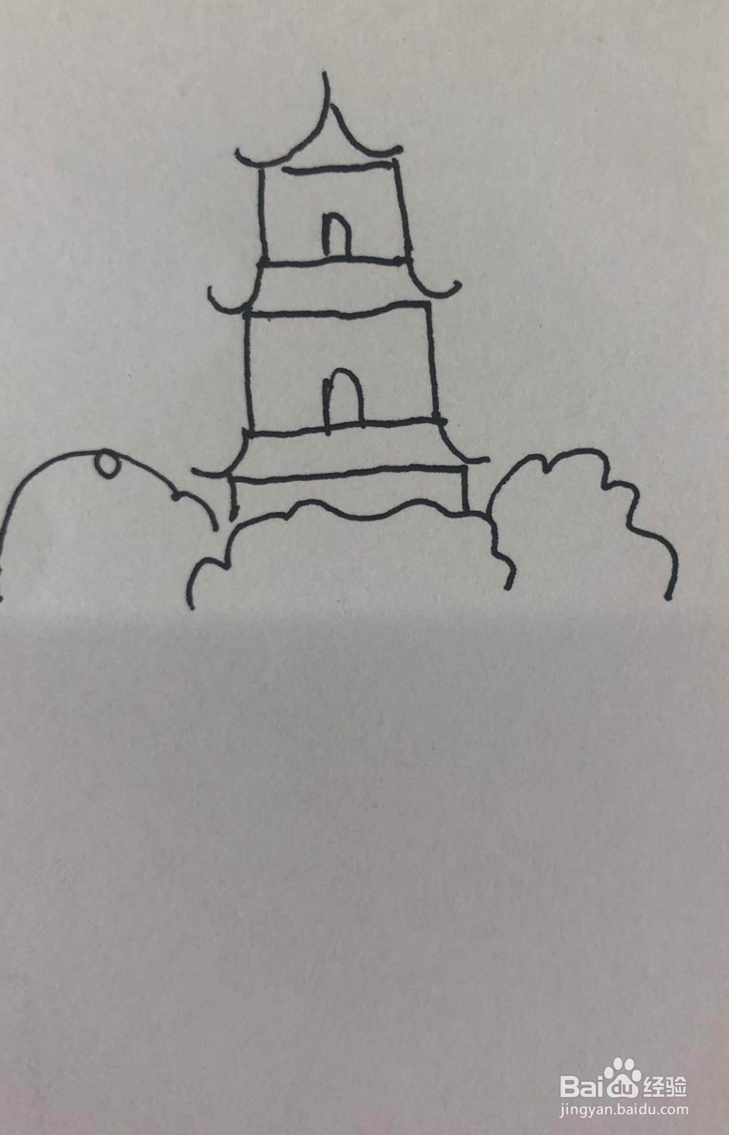 岳阳楼简笔画
