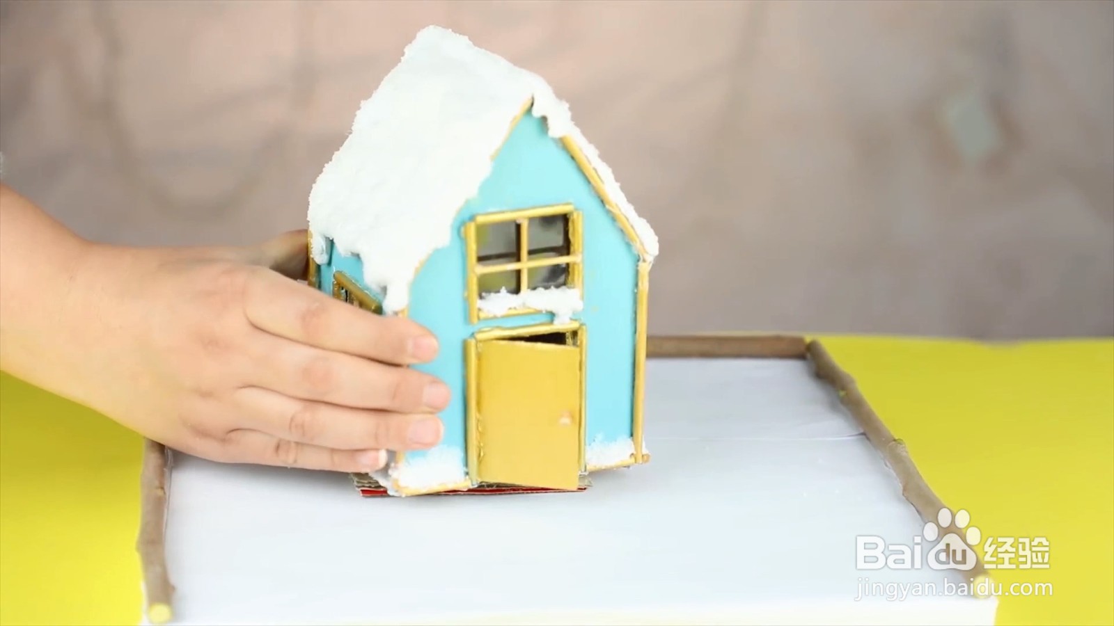 怎么制作玩具雪景围栏