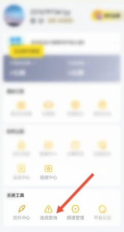YY软件如何查看违规记录信息？