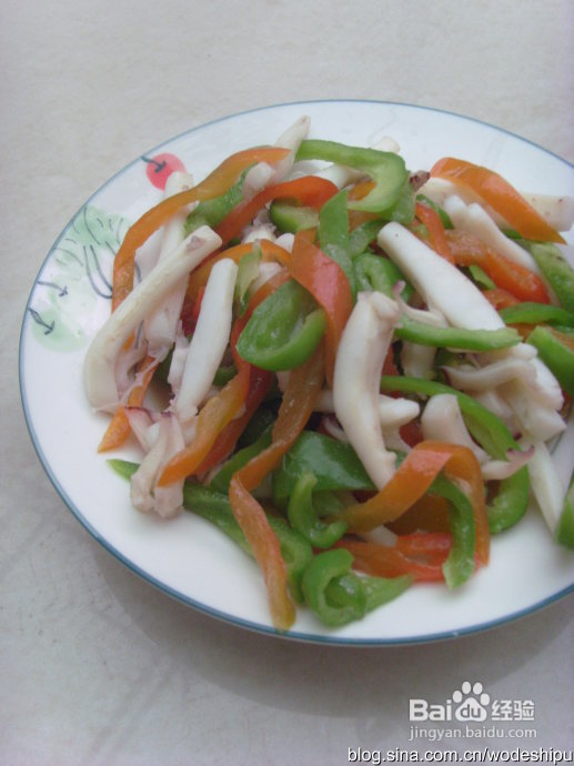 我喂你吃杨梅——彩椒炒鱿鱼