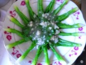 蒜蓉菜心拌茄汁藕片--做法