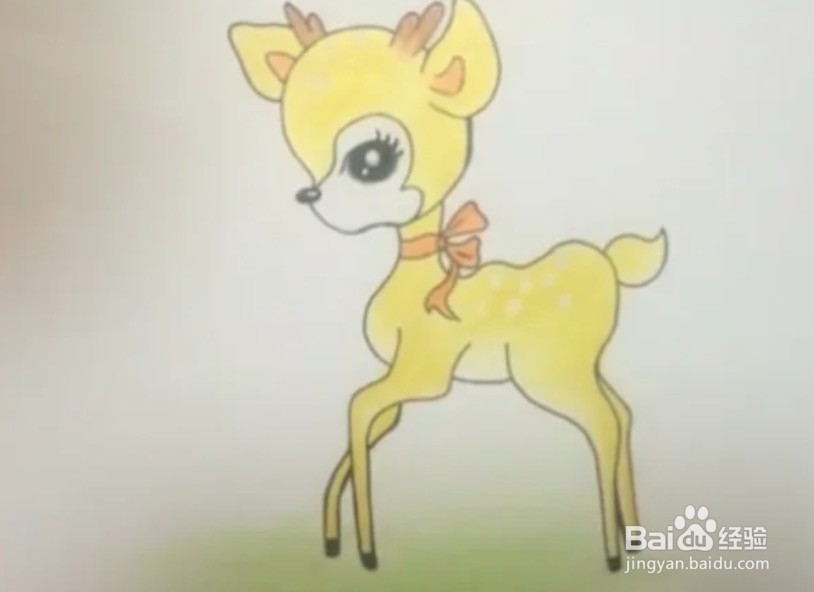 小鹿怎么画仙气