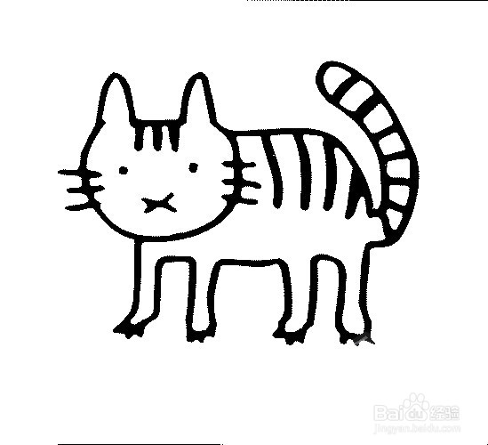 简单的小猫的画法。