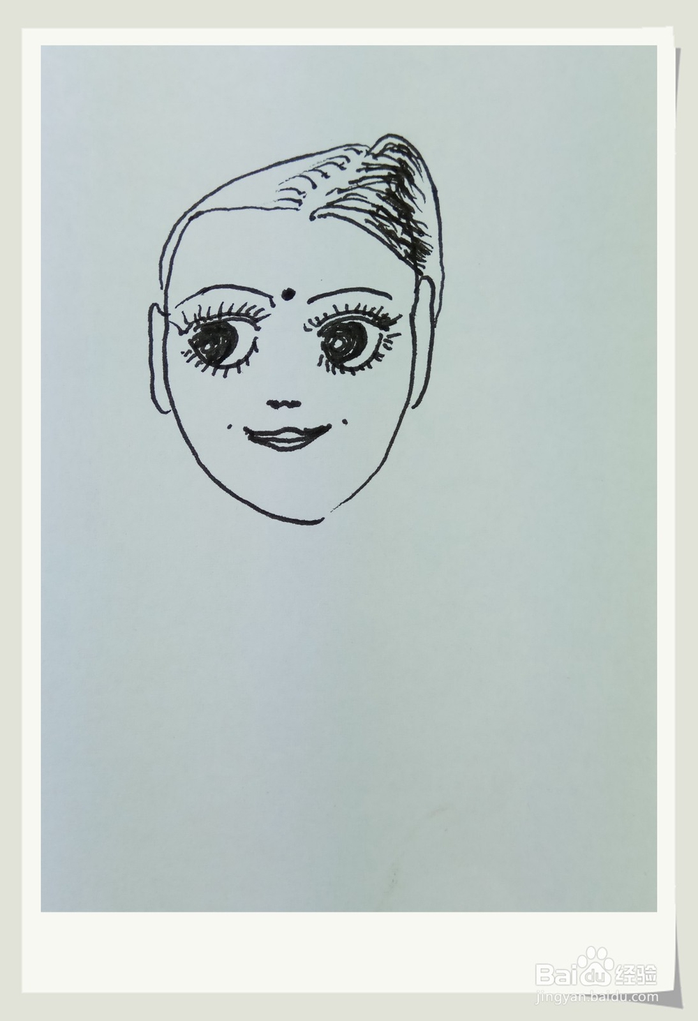 怎样画钢笔画“女童”
