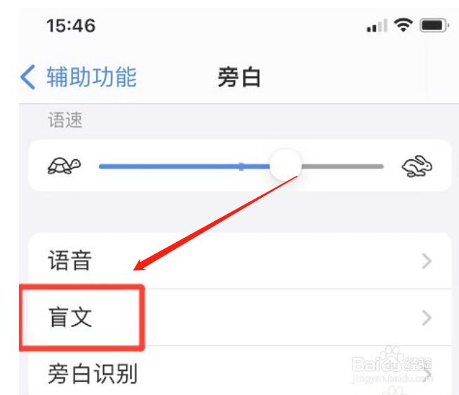 苹果手机旁白如何输出八点式盲文