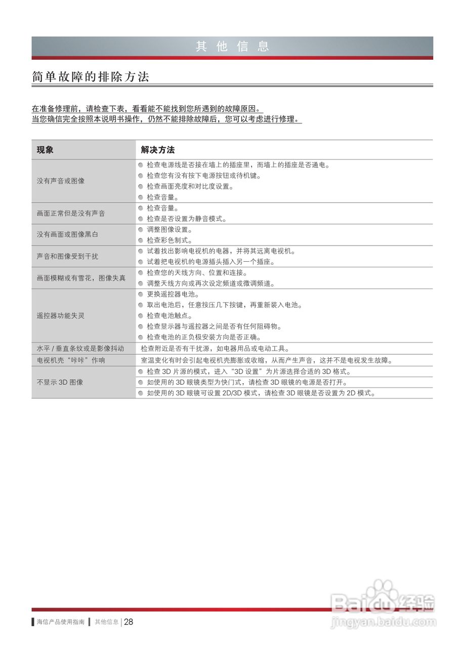 海信LE55K610X3D液晶彩电使用说明书:[4]