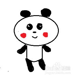 熊猫简笔画怎么画