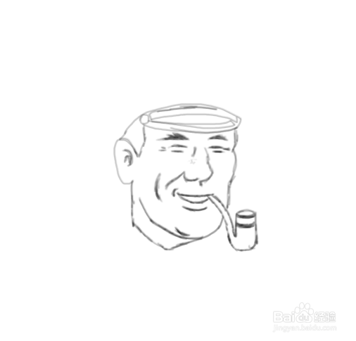 叼烟斗头像怎么画，怎么画叼烟斗的人