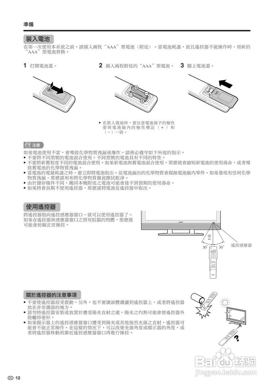 SHARP TU-65GAH彩色电视机使用说明书:[2]