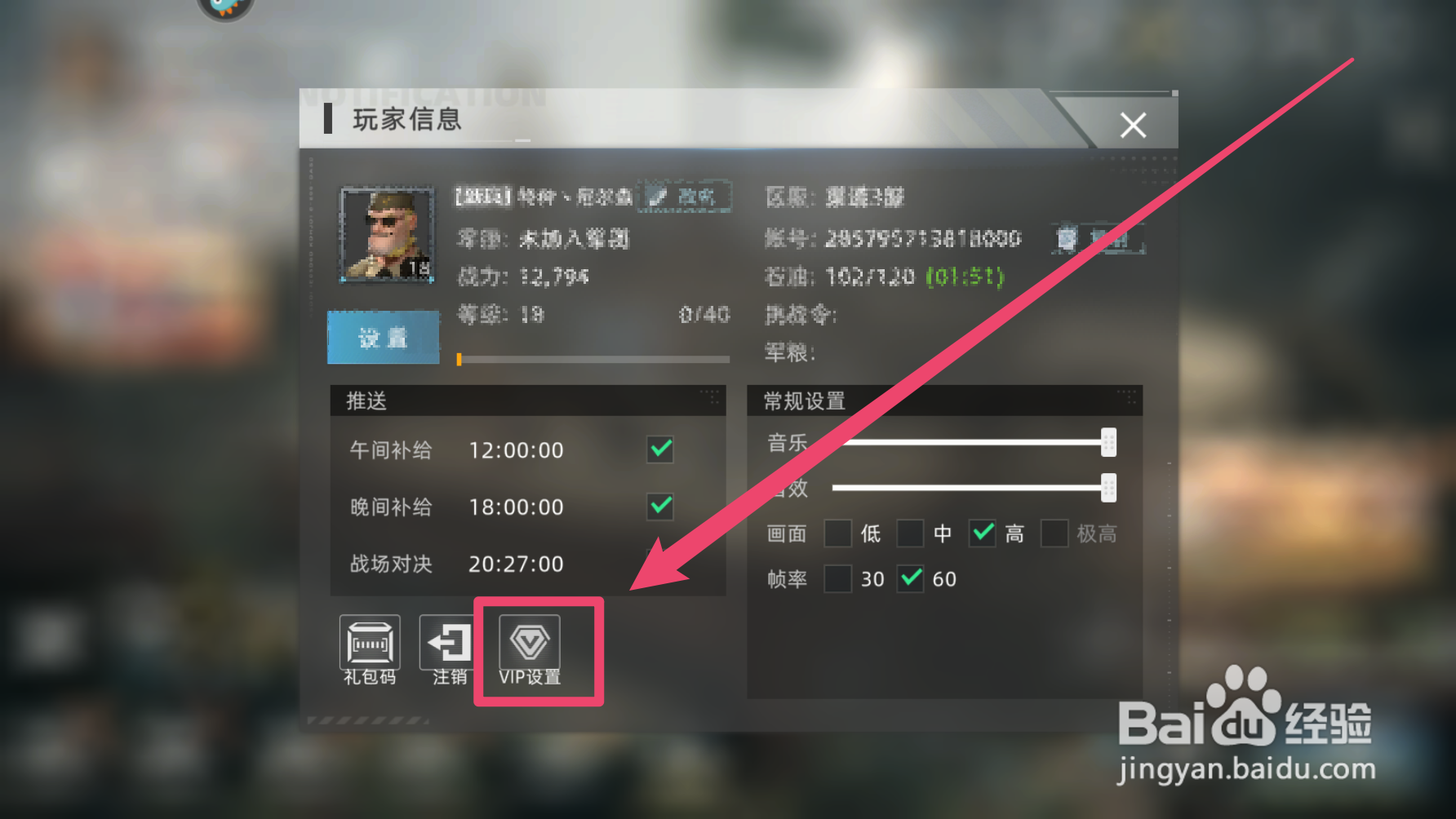战争公约手游如何隐藏vip等级信息