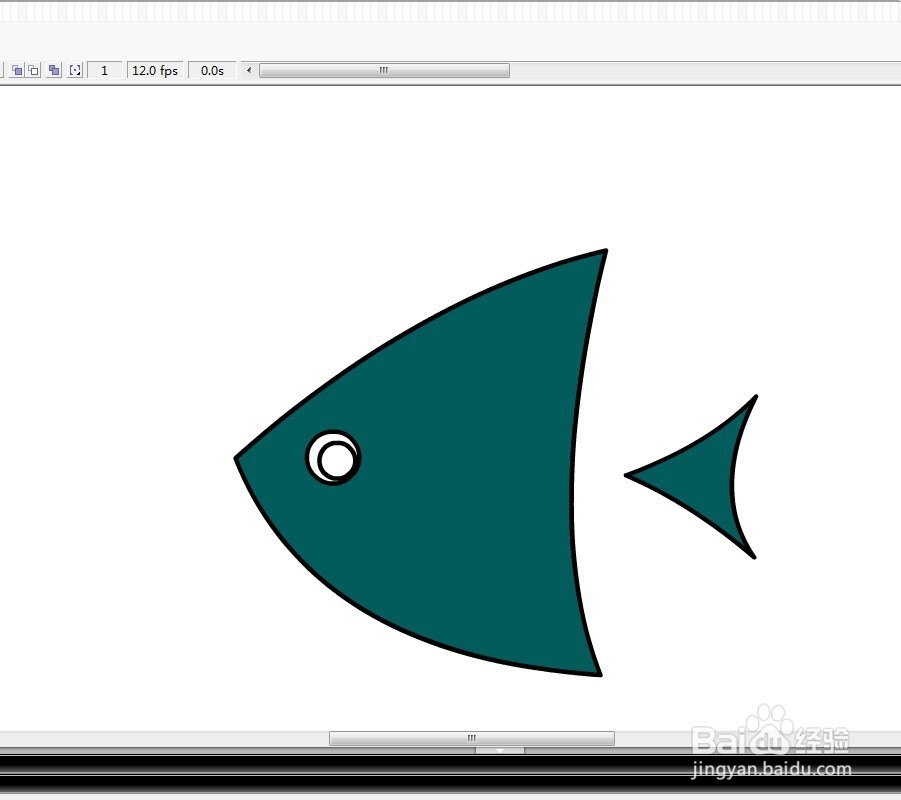 flash用三角形绘制一条热带鱼的教程
