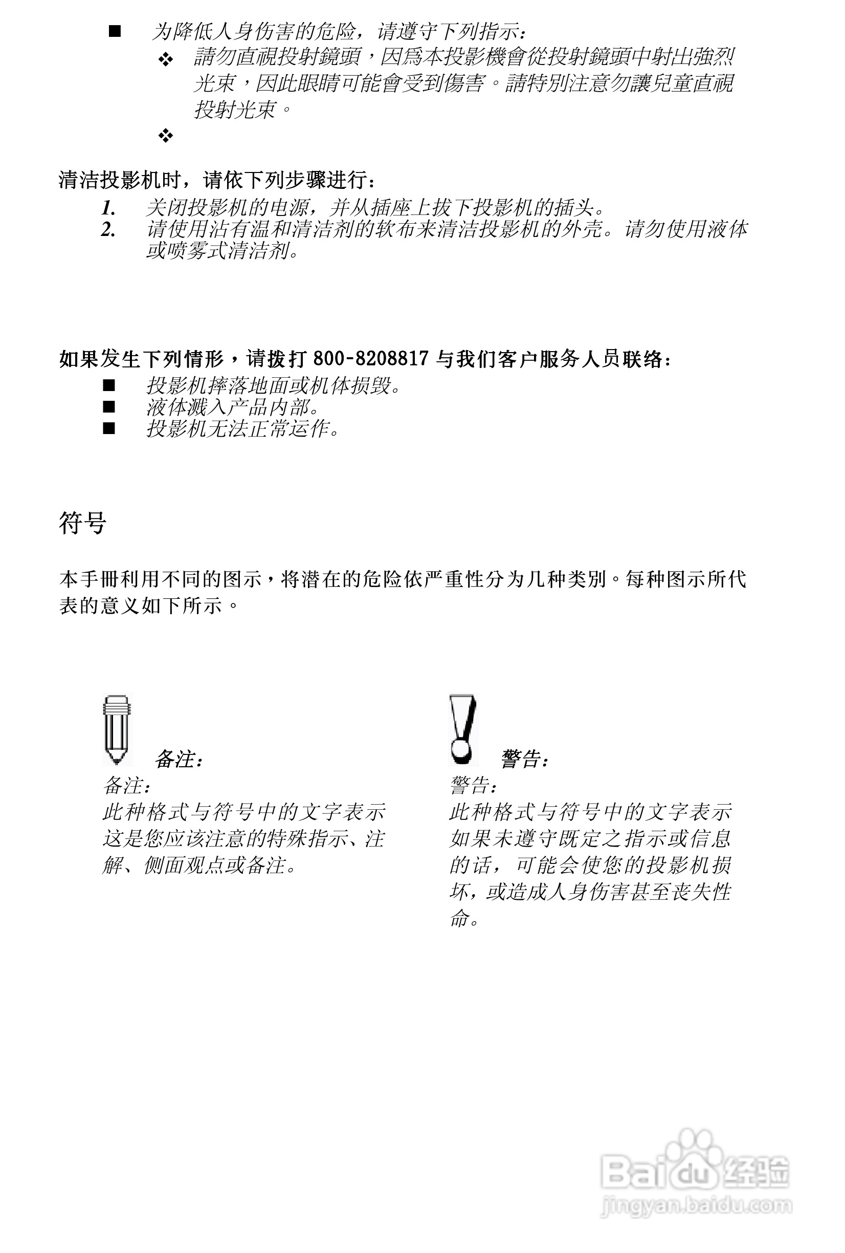 丽讯Vivitek D6202投影机说明书:[1]