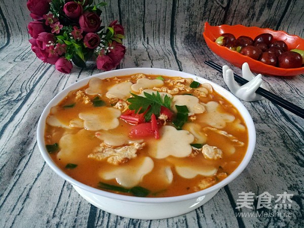 小柿子鸡蛋面片汤