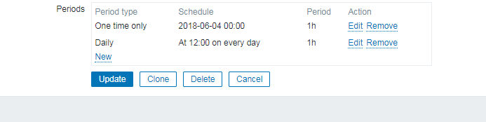 如何在zabbix的维护周期中删除周期？